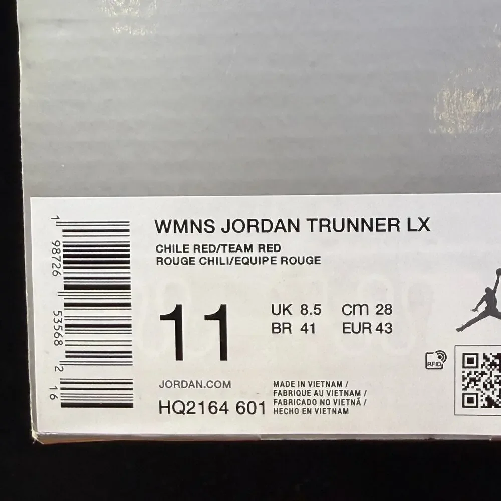 NEW Air Jordan Jordan Trunner LX 'Chile Red' HQ2164-601 Shoe Size 11W/ 9.5M